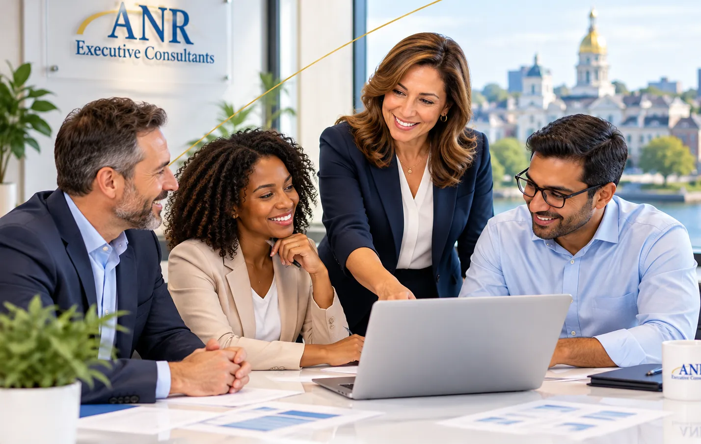 The ANR Executive Consultants team meeting with clients in New Jersey